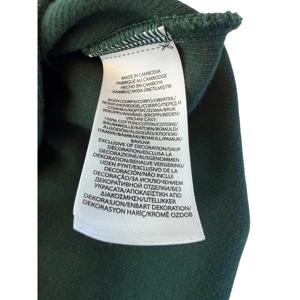 Polo Ralph Lauren Mens XL Hunter Green Cotton Quarter‎ Zip Vintage Sweater